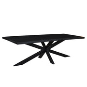 Eettafel Kala Mangohout Zwart 240x100 cm-Eettafels-Livingfurn
