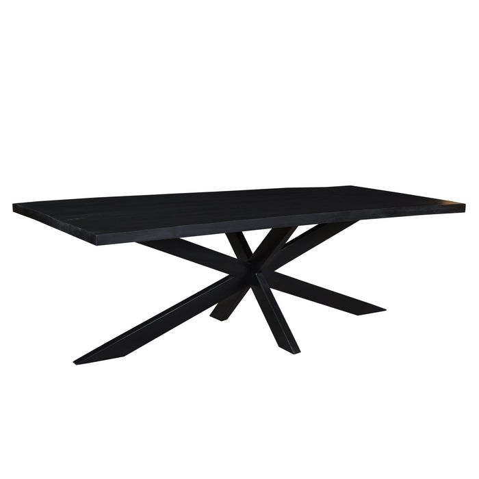 Eettafel Kala Mangohout Zwart 240x100 cm-Eettafels-Livingfurn