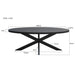 Eettafel Kala Mangohout Zwart 24x110 cm-Eettafels-Livingfurn