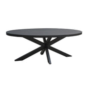 Eettafel Kala Mangohout Zwart 24x110 cm-Eettafels-Livingfurn