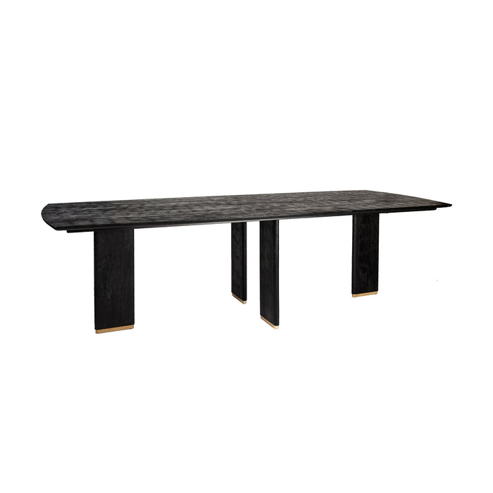 Eettafel Liber Mangohout Zwart 240cm-Eettafels-PTMD