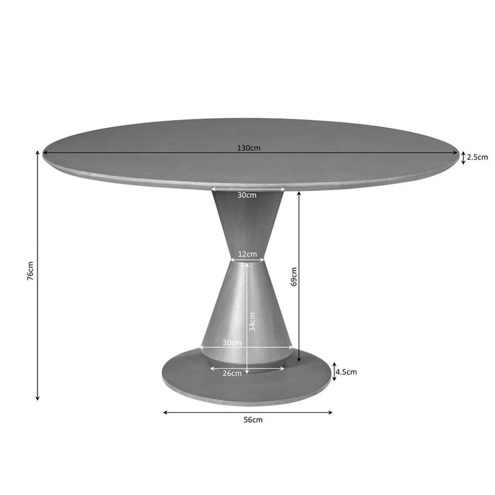 Eettafel Lima Bruin - 130 cm - Rond-Eettafels-Starfurn