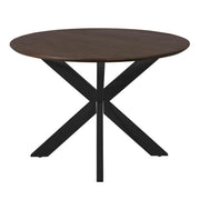 Eettafel Madison Bruin 110 cm Poot Zwart 110x110x76 cm-Eettafels-Starfurn