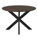 Eettafel Madison Bruin 110 cm Poot Zwart 110x110x76 cm-Eettafels-Starfurn