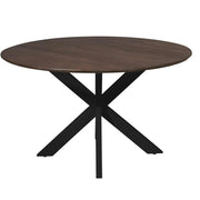 Eettafel Madison Bruin 150 cm Poot Zwart 150x150x76 cm-Eettafels-Starfurn