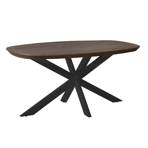 Eettafel Madison Bruin - 160 cm - Deens Ovaal - Poot Zwart-Eettafels-Starfurn