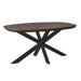 Eettafel Madison Bruin - 160 cm - Deens Ovaal - Poot Zwart-Eettafels-Starfurn