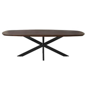 Eettafel Madison Bruin 200 cm Deens Ovaal Poot Zwart-Eettafels-Starfurn