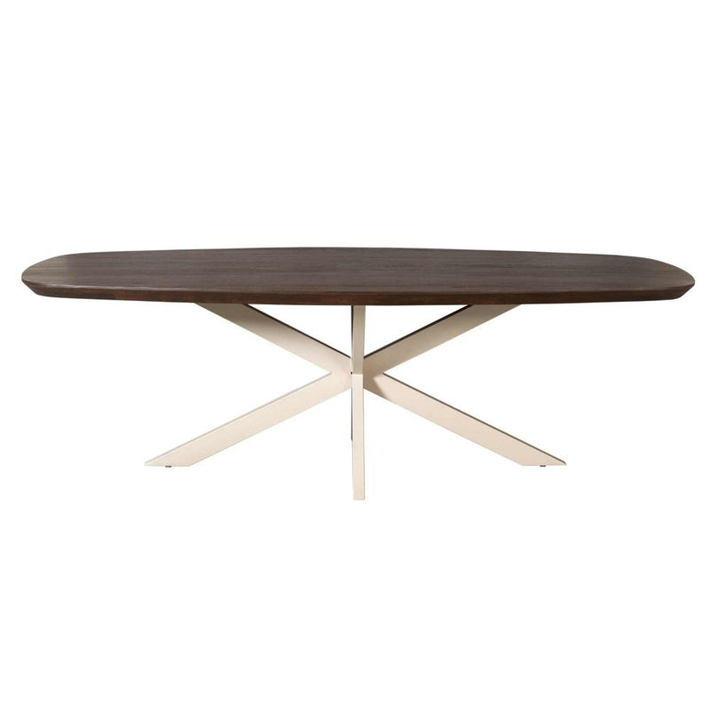 Eettafel Madison Bruin 240 cm Deens Ovaal Poot Zand 240x110x76 cm-Eettafels-Starfurn