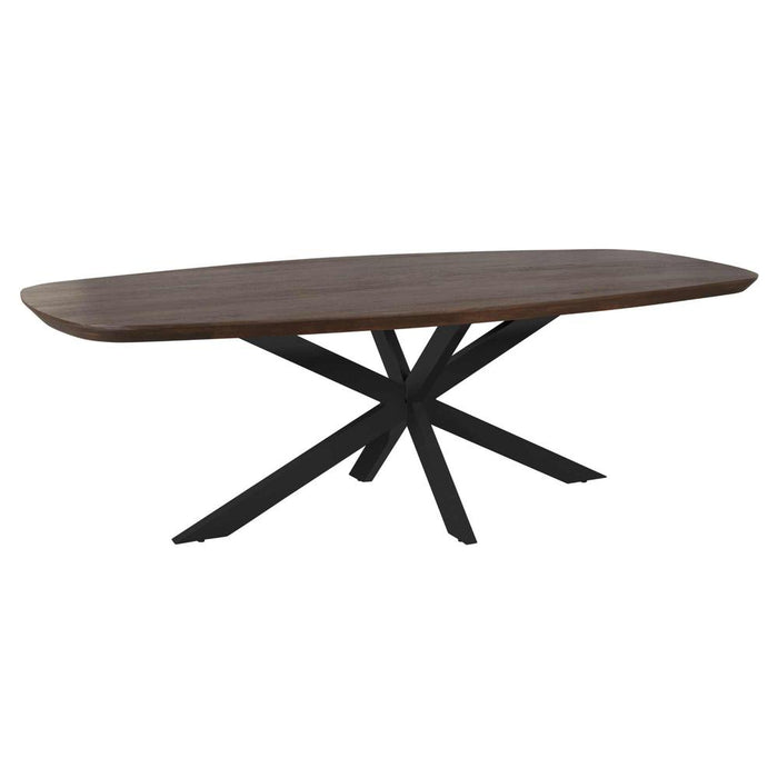 Eettafel Madison Bruin - 240 cm - Deens Ovaal - Poot Zwart-Eettafels-Starfurn