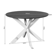 Eettafel Madison Naturel 150 cm 150x150x76 cm-Eettafels-Starfurn