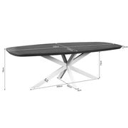 Eettafel Madison Naturel 240 cm Deens ovaal 240x110x76 cm-Eettafels-Starfurn