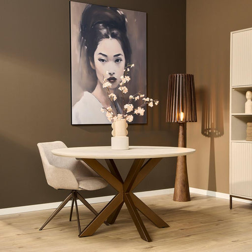 Eettafel Madison Zand 130 cm 130x130x76 cm-Eettafels-Starfurn