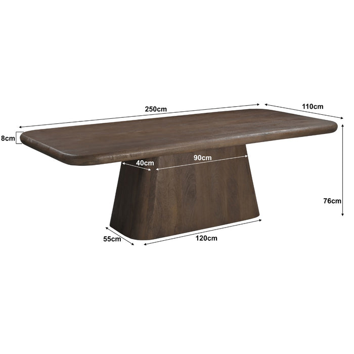 Eettafel Maduro Mangohout Bruin 250cm