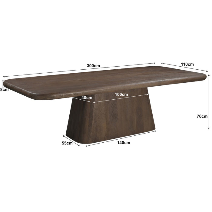 Eettafel Maduro Mangohout Bruin 300cm