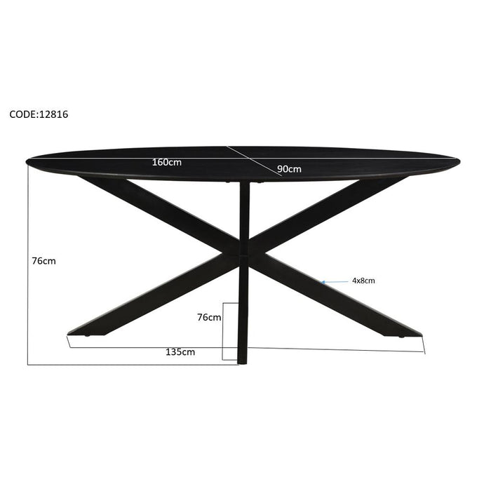 Eettafel Mangohout 160x90 cm-Eettafels-Livingfurn