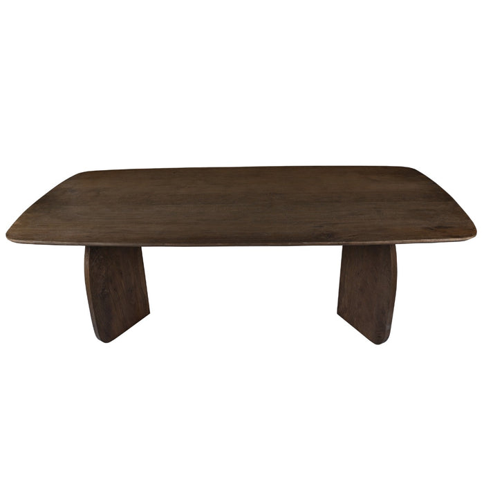 Eettafel Mangohout Bruin 220x105 cm-Eettafels-Livingfurn
