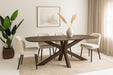 Eettafel Mangohout Bruin 240x105 cm-Eettafels-Livingfurn