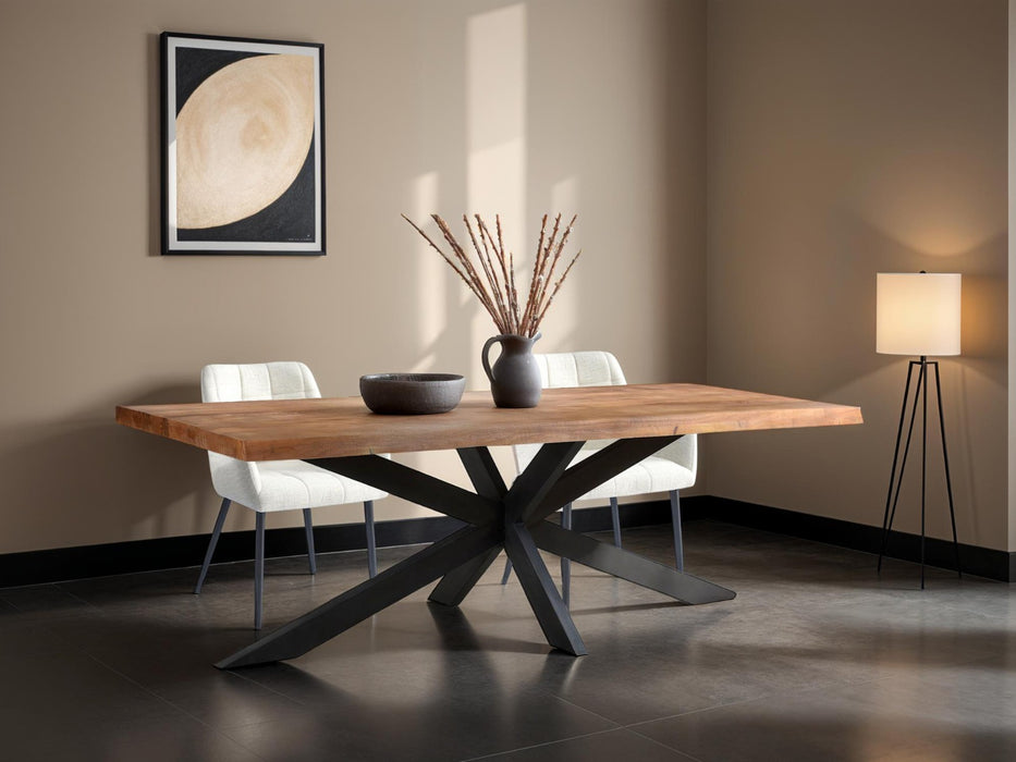 Eettafel Mangohout Naturel hout 200x100 cm - 11977-Eettafels-Brix