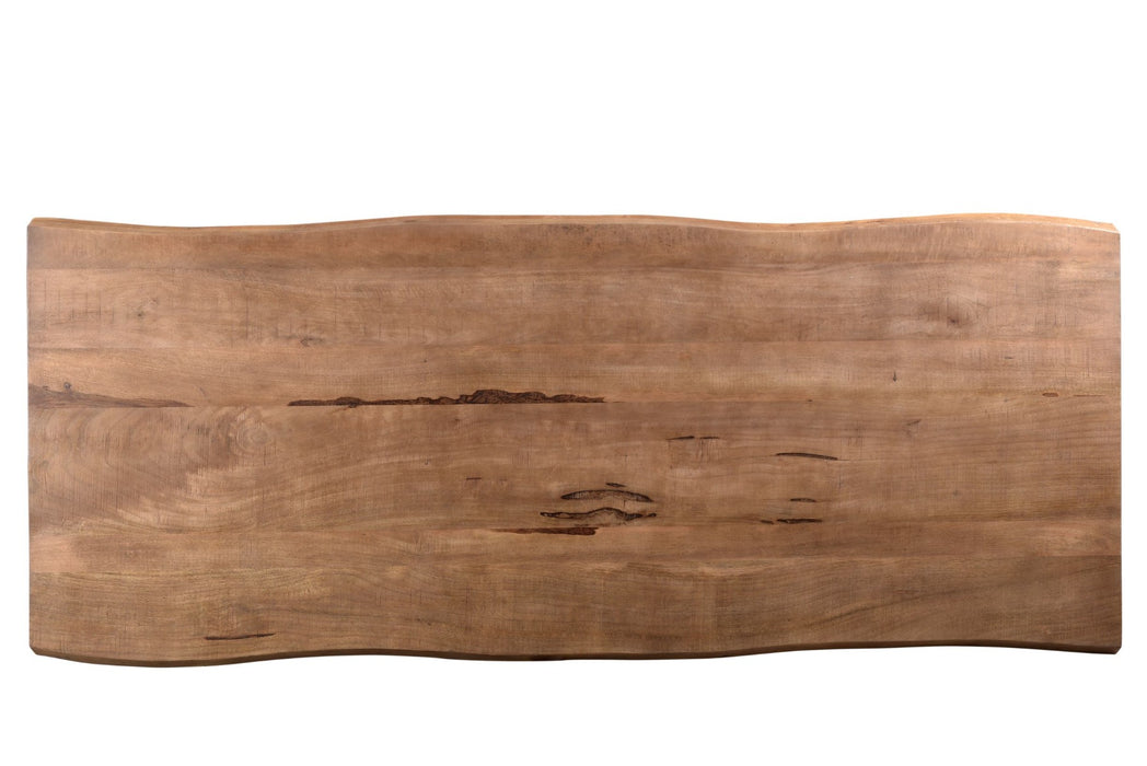 Eettafel Mangohout Naturel hout 220x100 cm - 11978-Eettafels-Brix