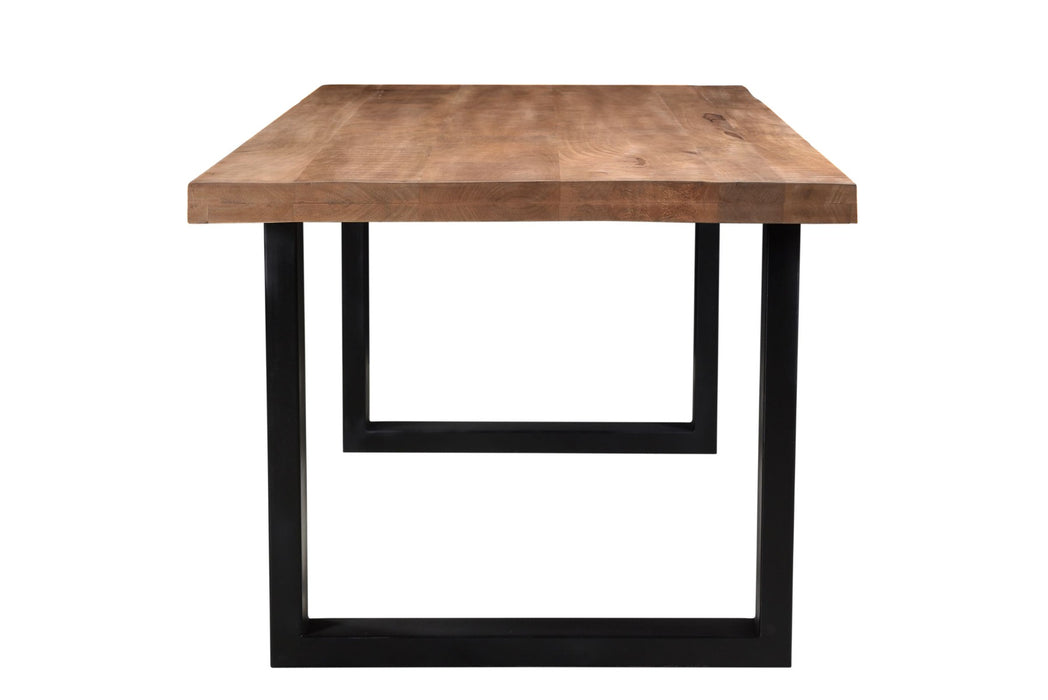 Eettafel Mangohout Naturel hout 220x100 cm - 13936-Eettafels-Brix