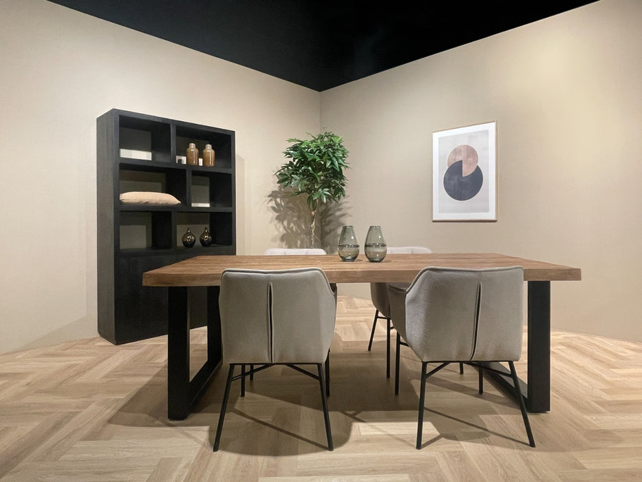 Eettafel Mangohout Naturel hout 240x100 cm - 11996-Eettafels-Brix