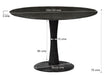 Eettafel Mangohout Zwart 120 cm-Eettafels-Brix