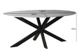 Eettafel Marble Marmer Wit 180x90 cm-Eettafels-Livingfurn