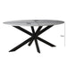 Eettafel Marble Marmer Wit 180x90 cm-Eettafels-Livingfurn