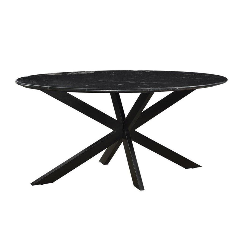 Eettafel Marble Marmer Zwart 180x90 cm-Eettafels-Livingfurn