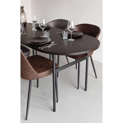 Eettafel Marcio MDF Zwart 180x80 cm-Eettafels-Creating Home
