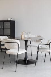 Eettafel Maru MDF Bruin Ø110x75 cm-Eettafels-Creating Home