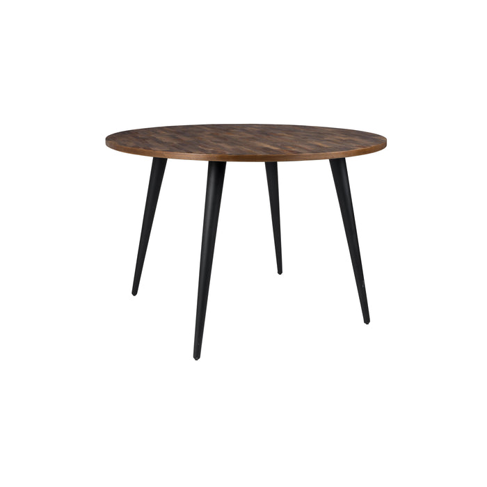 Eettafel Mo 110 Teak Hout Naturel Ø110x76 cm-Eettafels-Creating Home