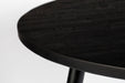 Eettafel Mo 110' Teak Hout Zwart Ø110x76 cm-Eettafels-Creating Home