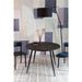 Eettafel Mo 110' Teak Hout Zwart Ø110x76 cm-Eettafels-Creating Home