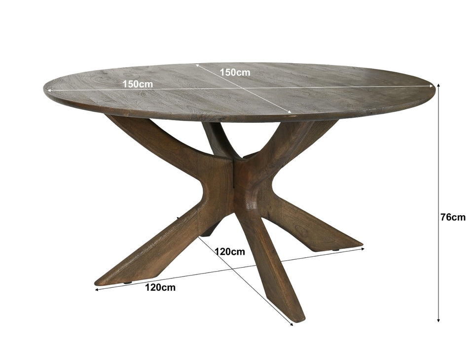 Eettafel Montreaux Mangohout Bruin 150cm