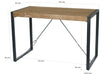 Eettafel Nairobi Bar Mangohout Naturel hout 140x80 cm-Bartafels-Livingfurn