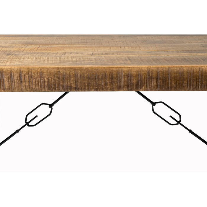 Eettafel Nairobi Mangohout Naturel hout 180x90 cm 12429-Eettafels-Livingfurn