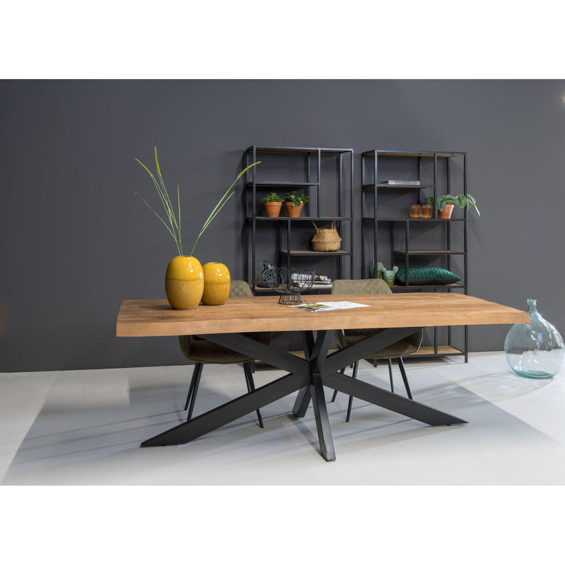 Eettafel Nairobi Mangohout Naturel hout 180x90 cm 13564-Eettafels-Livingfurn