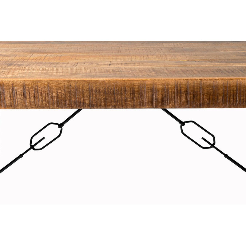 Eettafel Nairobi Mangohout Naturel hout 200x100 cm 12403-Eettafels-Livingfurn