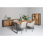 Eettafel Nairobi Mangohout Naturel hout 200x100 cm 12403-Eettafels-Livingfurn