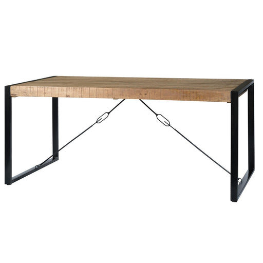 Eettafel Nairobi Mangohout Naturel hout 200x100 cm 12403-Eettafels-Livingfurn