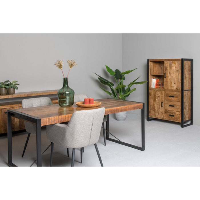 Eettafel Nairobi Mangohout Naturel hout 200x100 cm-Eettafels-Livingfurn