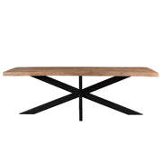 Eettafel Nairobi Mangohout Naturel hout 220x100 cm 13563-Eettafels-Livingfurn