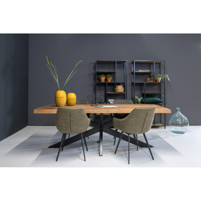 Eettafel Nairobi Mangohout Naturel hout 240x100 cm-Eettafels-Livingfurn