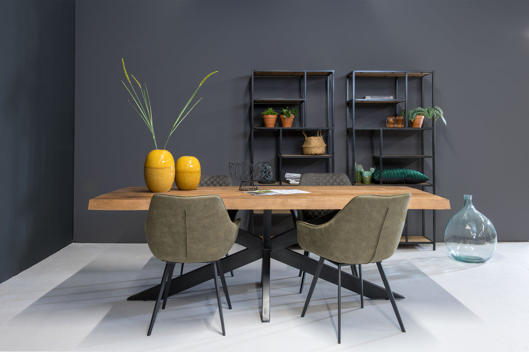 Eettafel Nairobi Mangohout Naturel hout 240x100 cm-Eettafels-Livingfurn