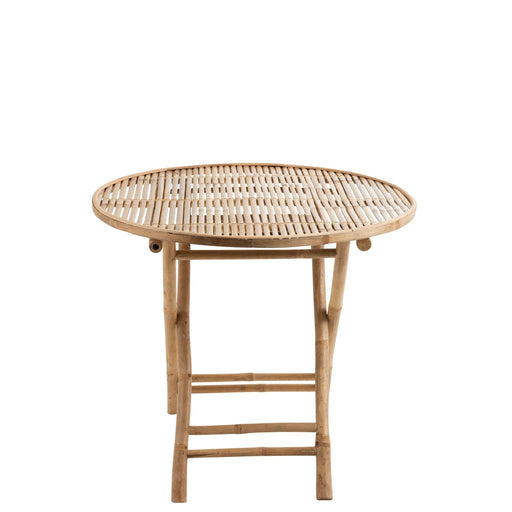 Eettafel Naturel Bamboe Rond 90 cm 90x90x76 cm-Eettafels-J-Line