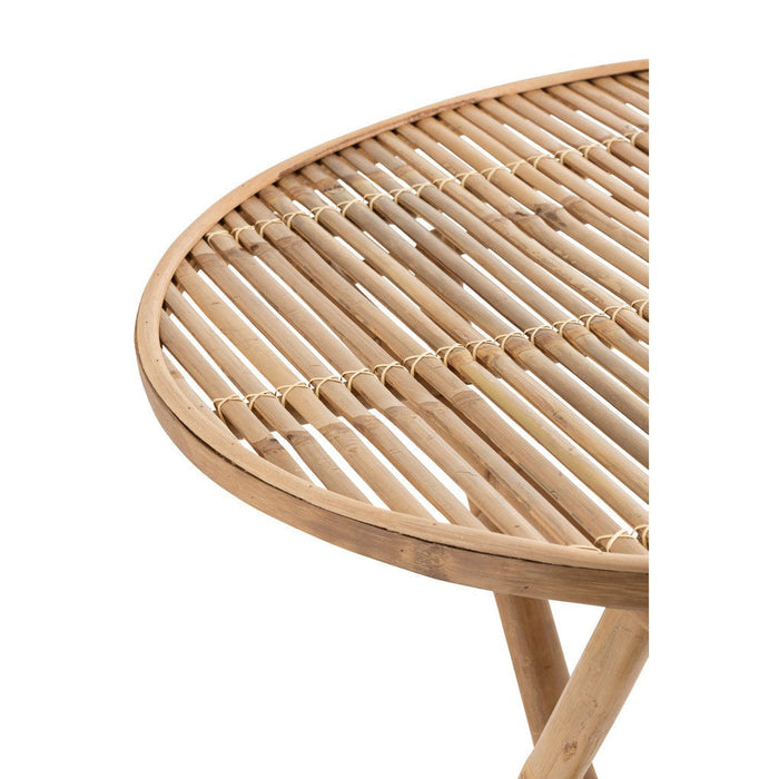 Eettafel Naturel Bamboe Rond 90 cm-Eettafels-J-Line
