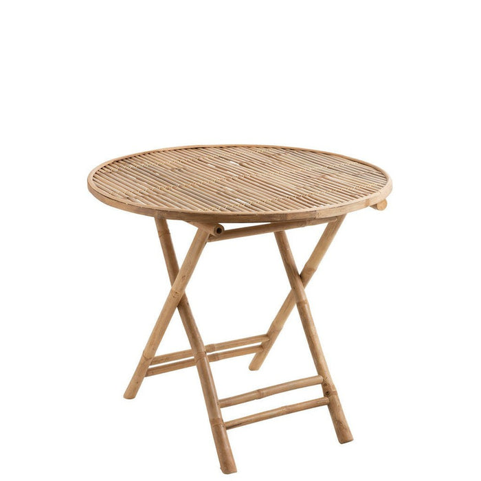 Eettafel Naturel Bamboe Rond 90 cm-Eettafels-J-Line
