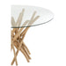 Eettafel Naturel Glas Rond 120 cm 120x120x75 cm-Eettafels-J-Line